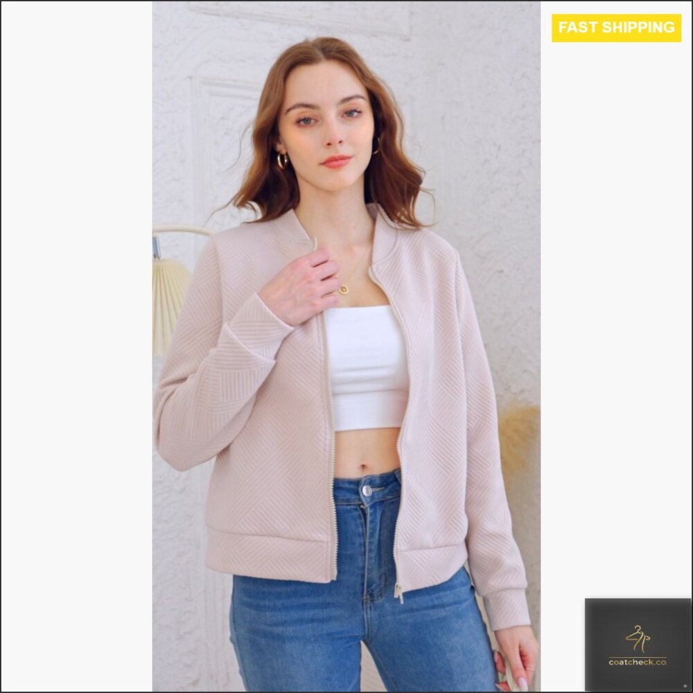 Lightweight Bomber Jacket, Size S, Polyester Blen… - image 7